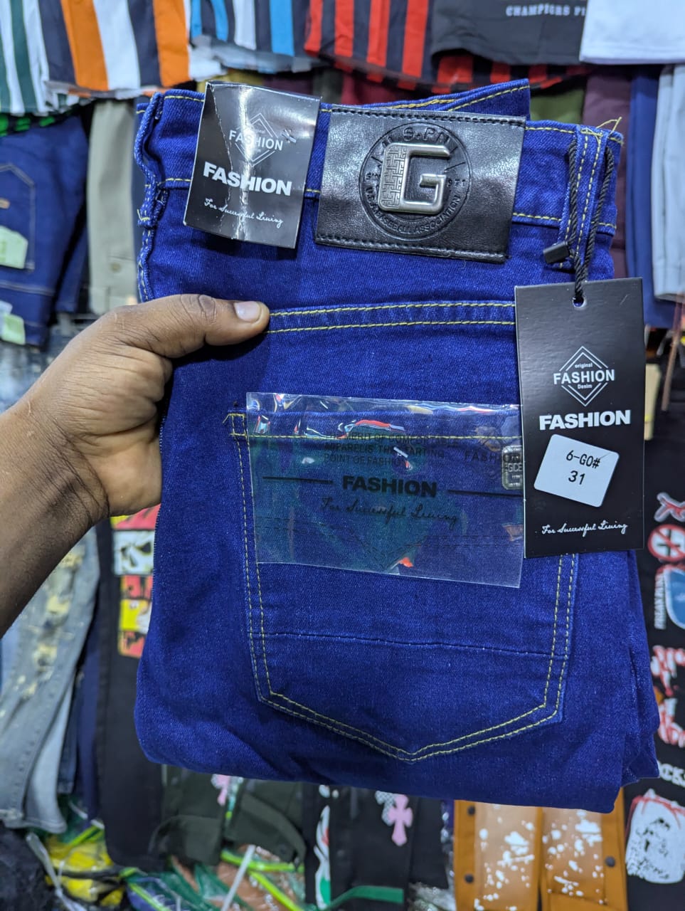 Calça Jeans Azul Fashion Masculina