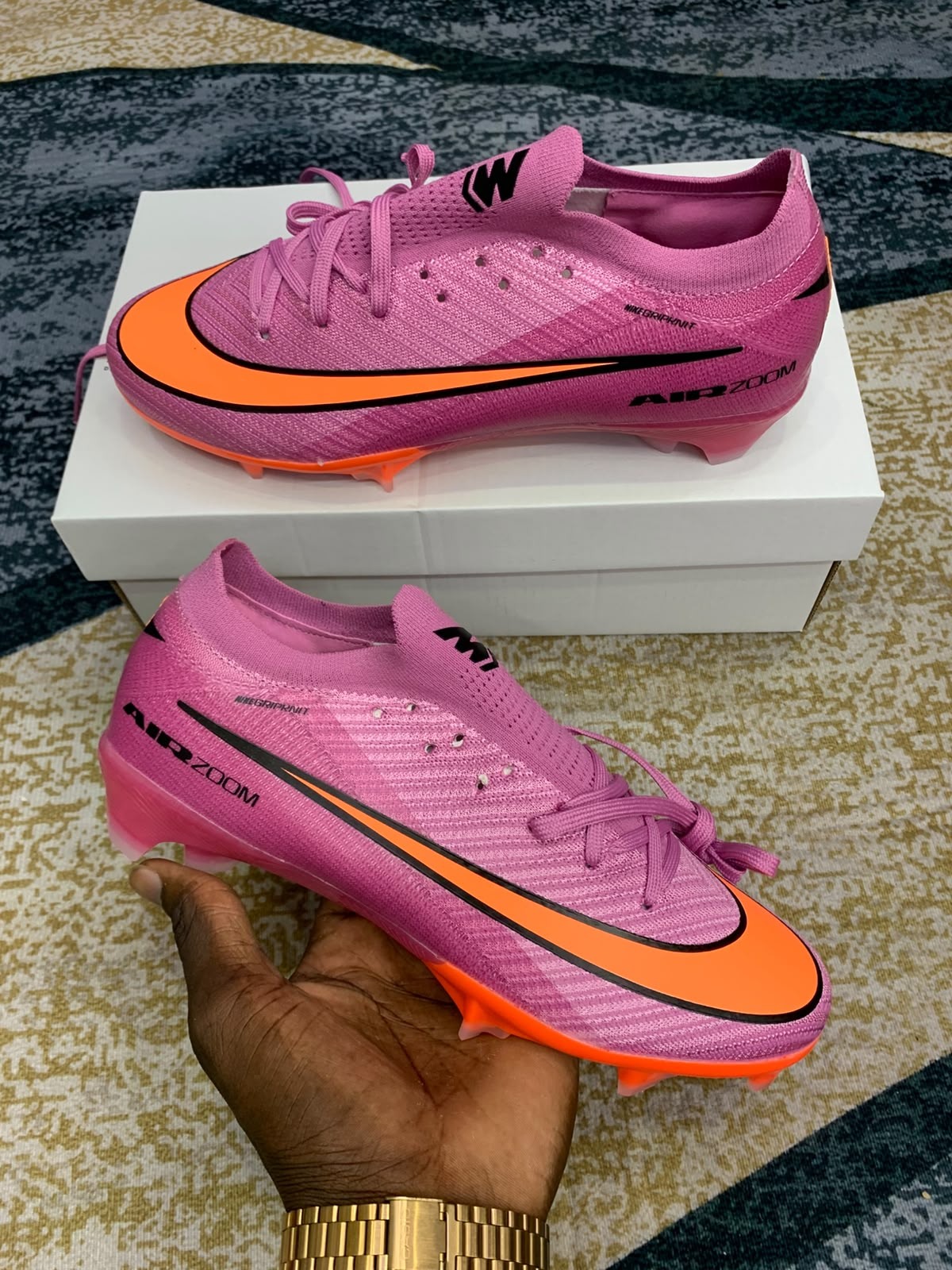 Chuteira Nike Mercurial Rosa/Violeta